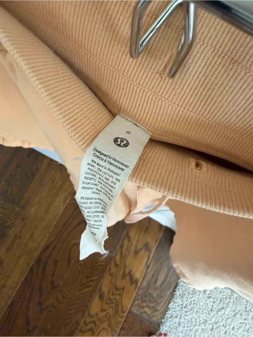 Lululemon Drawstring Athletic Shorts - peach color